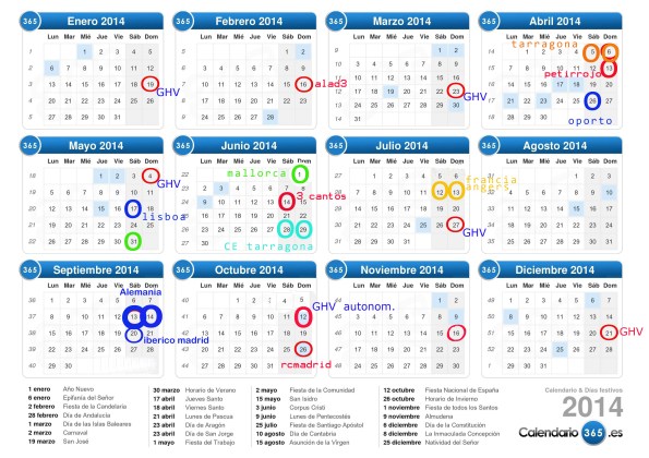 Calendario 2014